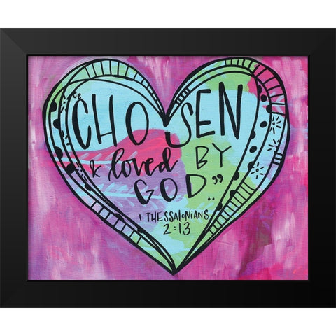 Chosen Black Modern Wood Framed Art Print by Wieners, Valerie