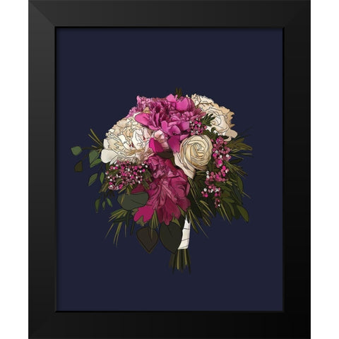 Bouquet II Black Modern Wood Framed Art Print by Wieners, Valerie