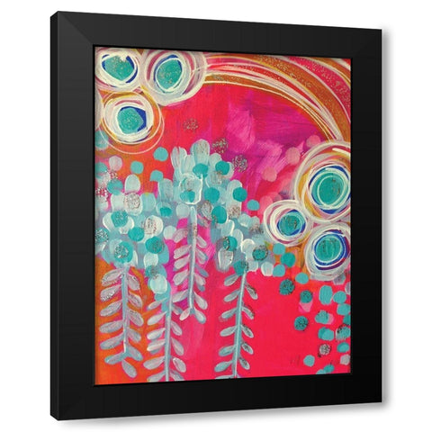 Joy in Color Black Modern Wood Framed Art Print by Wieners, Valerie