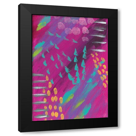 Abstract II Black Modern Wood Framed Art Print with Double Matting by Wieners, Valerie