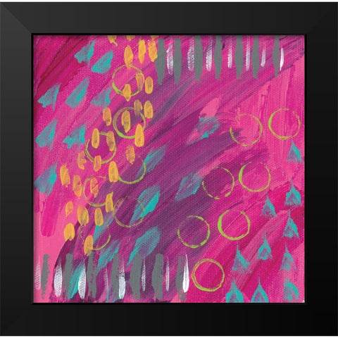Abstract V Black Modern Wood Framed Art Print by Wieners, Valerie