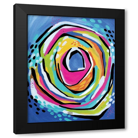 Abstract III Black Modern Wood Framed Art Print by Wieners, Valerie