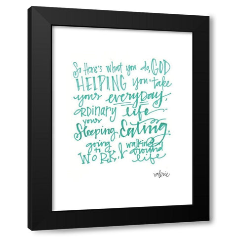 Heres What Black Modern Wood Framed Art Print with Double Matting by Wieners, Valerie