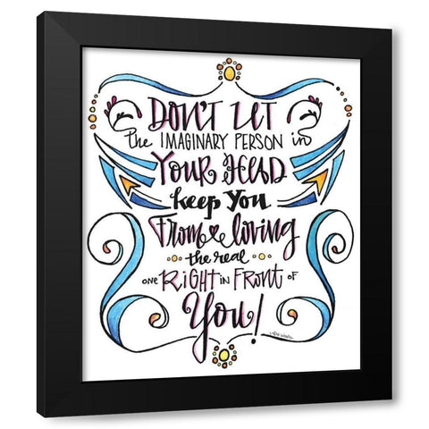 Imaginary Person Black Modern Wood Framed Art Print by Wieners, Valerie