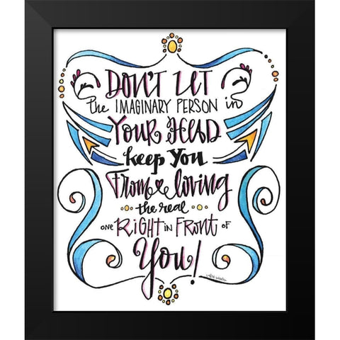 Imaginary Person Black Modern Wood Framed Art Print by Wieners, Valerie