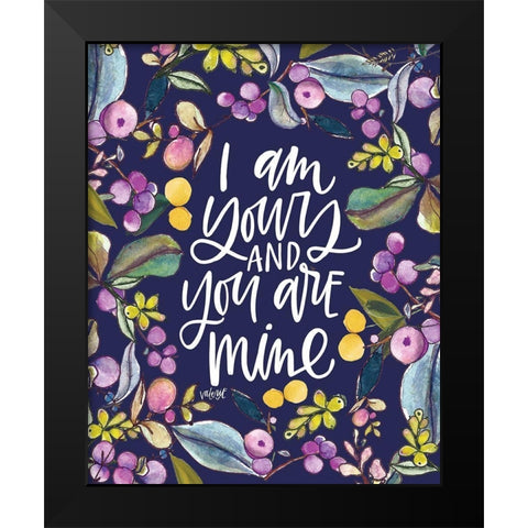 I Am Yours - Navy Black Modern Wood Framed Art Print by Wieners, Valerie