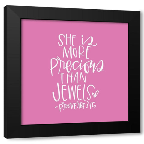 More Precious Black Modern Wood Framed Art Print with Double Matting by Wieners, Valerie