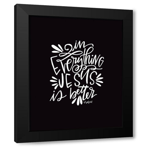 Everything Black Modern Wood Framed Art Print with Double Matting by Wieners, Valerie