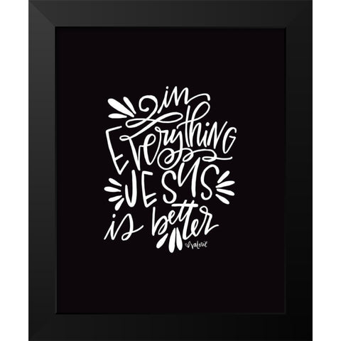 Everything Black Modern Wood Framed Art Print by Wieners, Valerie