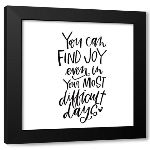 Find Joy Black Modern Wood Framed Art Print with Double Matting by Wieners, Valerie