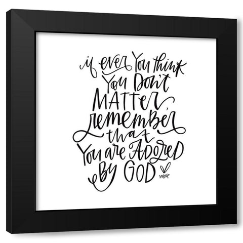 Remember Black Modern Wood Framed Art Print with Double Matting by Wieners, Valerie
