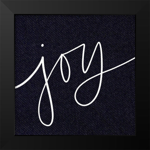 Joy Black Modern Wood Framed Art Print by Wieners, Valerie