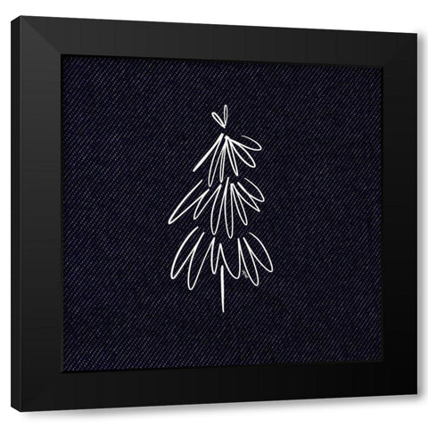 Christmas Tree III Black Modern Wood Framed Art Print by Wieners, Valerie