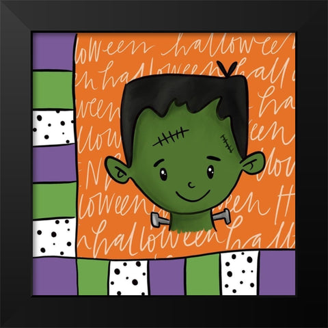 Frankensteins Monster Black Modern Wood Framed Art Print by Wieners, Valerie