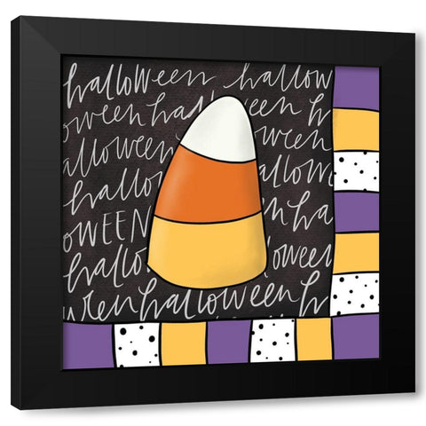 Candy Corn Black Modern Wood Framed Art Print by Wieners, Valerie