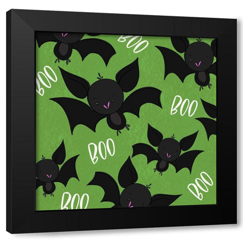 Boo Black Modern Wood Framed Art Print with Double Matting by Wieners, Valerie