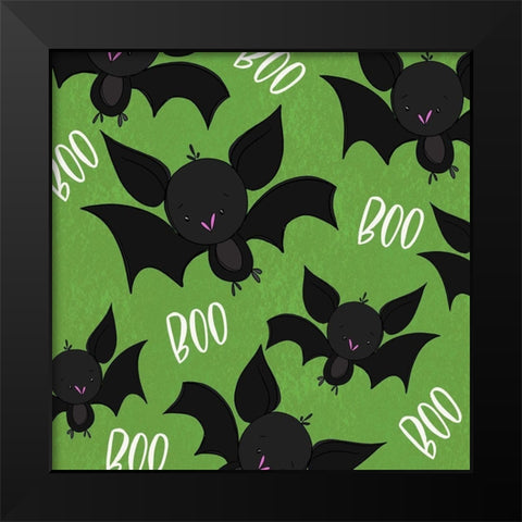 Boo Black Modern Wood Framed Art Print by Wieners, Valerie