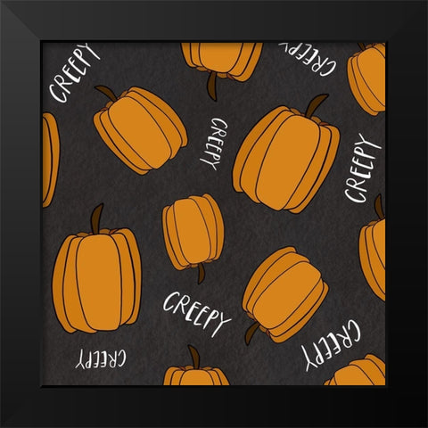 Creepy Black Modern Wood Framed Art Print by Wieners, Valerie