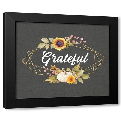 Grateful Black Modern Wood Framed Art Print with Double Matting by Wieners, Valerie