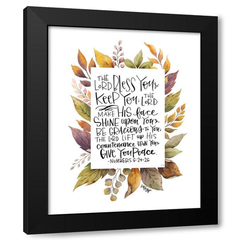 Lord Bless You Black Modern Wood Framed Art Print with Double Matting by Wieners, Valerie