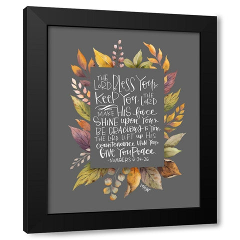 Lord Bless You II Black Modern Wood Framed Art Print by Wieners, Valerie