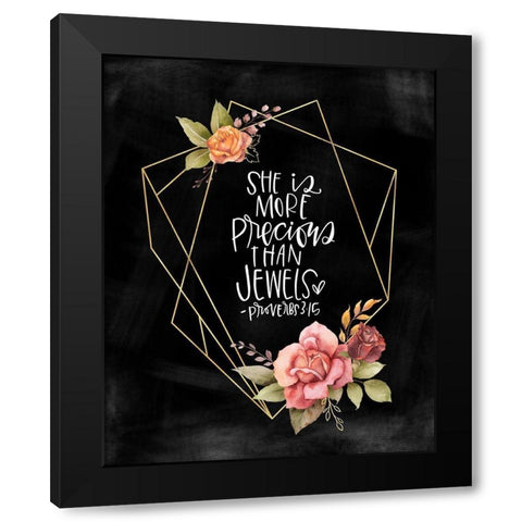 She is More Black Modern Wood Framed Art Print with Double Matting by Wieners, Valerie