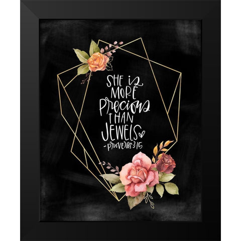 She is More Black Modern Wood Framed Art Print by Wieners, Valerie