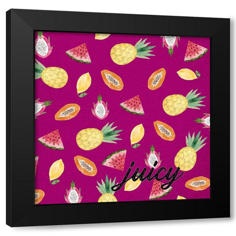 Juicy Black Modern Wood Framed Art Print by Wieners, Valerie