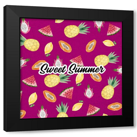 Sweet Summer Black Modern Wood Framed Art Print with Double Matting by Wieners, Valerie