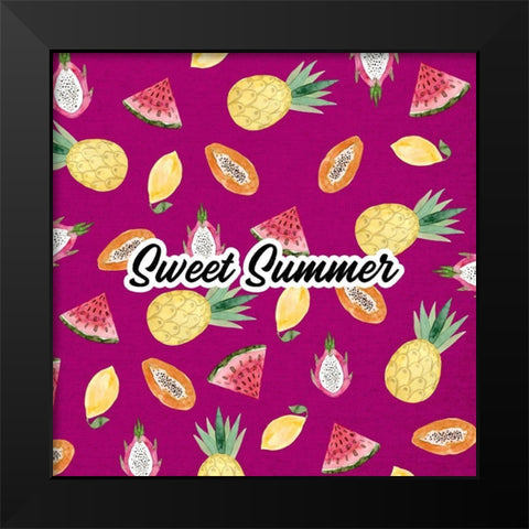 Sweet Summer Black Modern Wood Framed Art Print by Wieners, Valerie