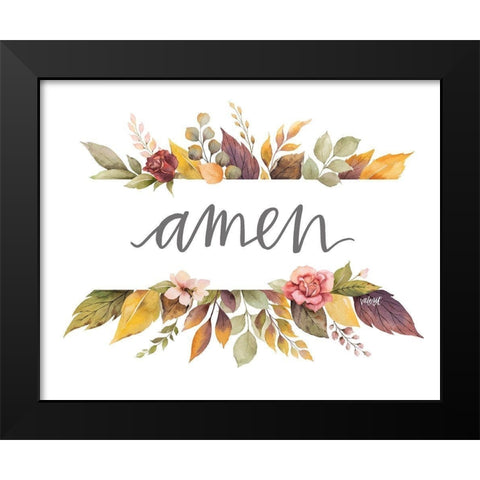 Amen Black Modern Wood Framed Art Print by Wieners, Valerie