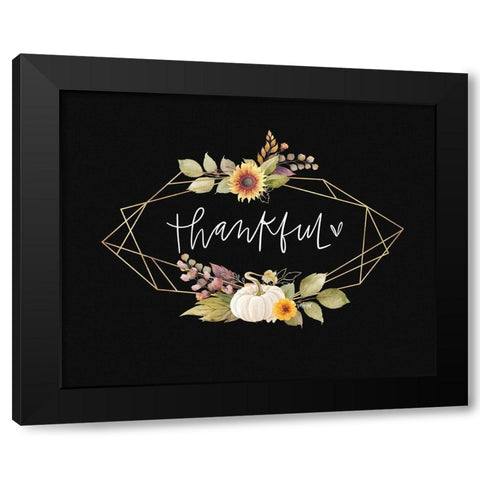Thankful Black Modern Wood Framed Art Print with Double Matting by Wieners, Valerie