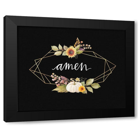 Amen Black Modern Wood Framed Art Print by Wieners, Valerie
