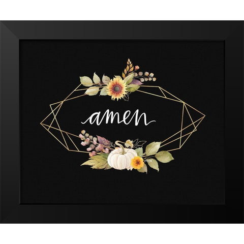 Amen Black Modern Wood Framed Art Print by Wieners, Valerie
