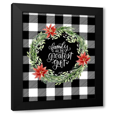 Family Black Modern Wood Framed Art Print by Wieners, Valerie