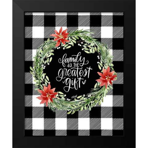 Family Black Modern Wood Framed Art Print by Wieners, Valerie