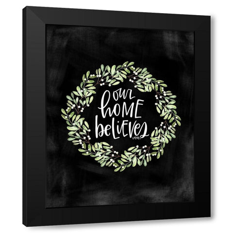 Our Home Black Modern Wood Framed Art Print with Double Matting by Wieners, Valerie