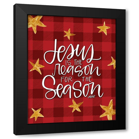 Jesus Buffalo Star Black Modern Wood Framed Art Print by Wieners, Valerie