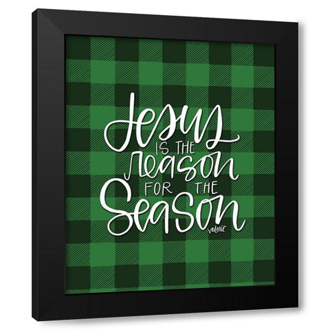 Jesus Buffalo Green Black Modern Wood Framed Art Print with Double Matting by Wieners, Valerie