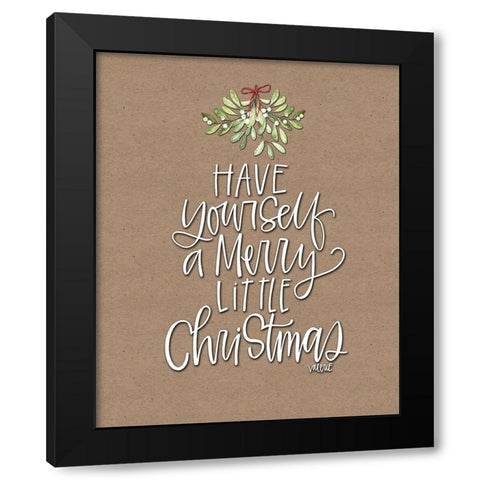 Merry Little Christmas Craft Black Modern Wood Framed Art Print by Wieners, Valerie