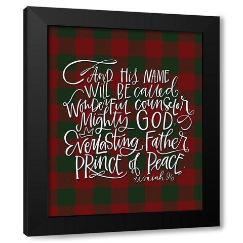 Mighty God Black Modern Wood Framed Art Print with Double Matting by Wieners, Valerie