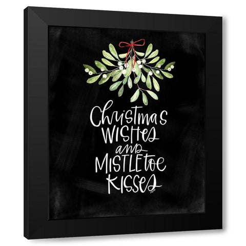 Mistletoe Black Modern Wood Framed Art Print by Wieners, Valerie