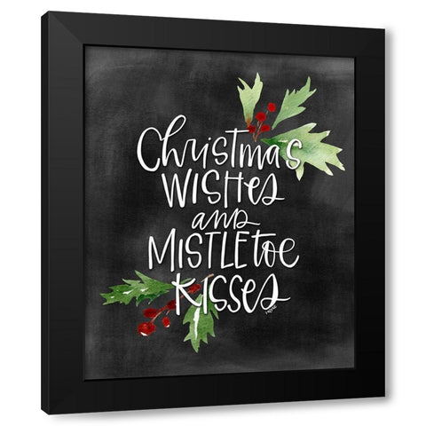 Mistletoe II Black Modern Wood Framed Art Print by Wieners, Valerie