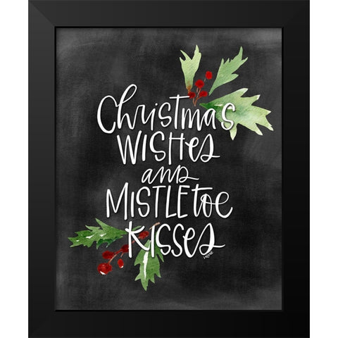 Mistletoe II Black Modern Wood Framed Art Print by Wieners, Valerie