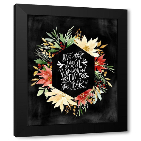 Wonderful Time Black Modern Wood Framed Art Print with Double Matting by Wieners, Valerie