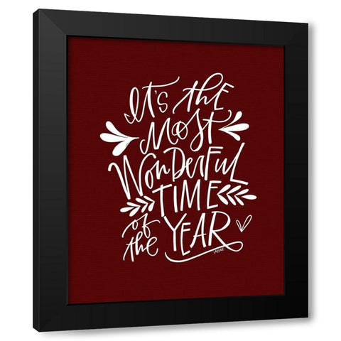 Wonderful Time Black Modern Wood Framed Art Print with Double Matting by Wieners, Valerie