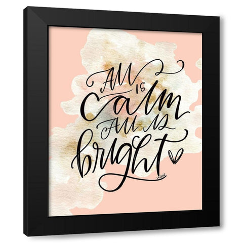 All is Calm Black Modern Wood Framed Art Print by Wieners, Valerie