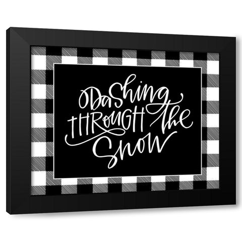 Dashing Black Modern Wood Framed Art Print by Wieners, Valerie