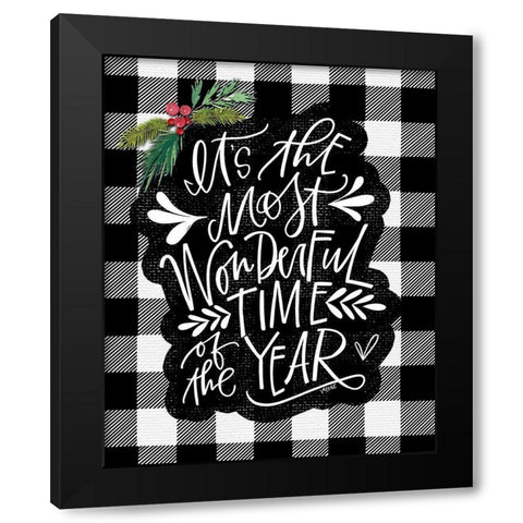 Wonderful Time Black Modern Wood Framed Art Print with Double Matting by Wieners, Valerie