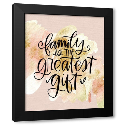 Family Is Black Modern Wood Framed Art Print by Wieners, Valerie